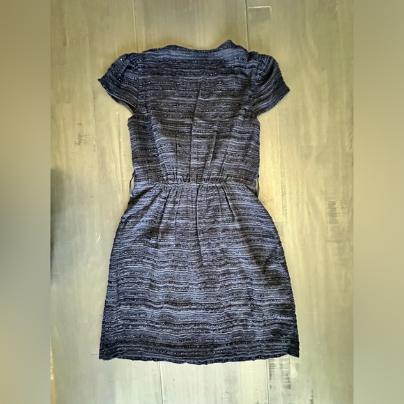 Milly 2 Emilie Wrap Dress Navy Shimmer (No Belt) - Picture 4 of 5